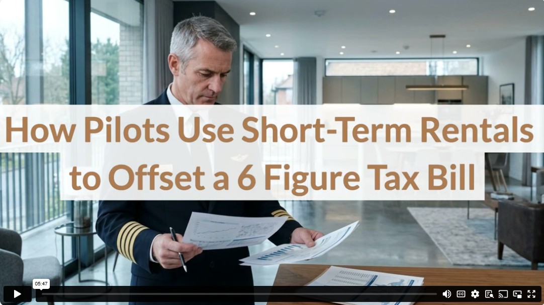How Pilots Use Short-Term Rentals to Offset a 6 Figure Tax Bill