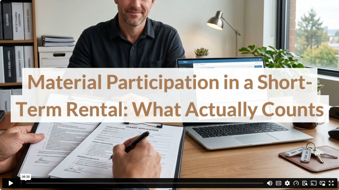 Material Participation in a Short-Term Rental: What Actually Counts